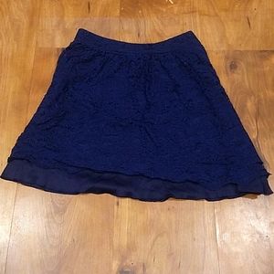 Navy blue laced skirt